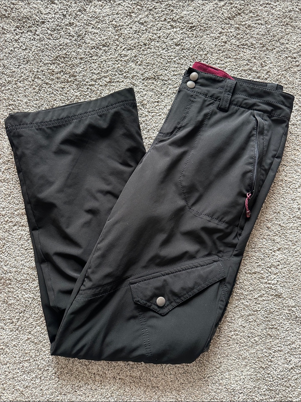 Eddie Bauer Black Track Pants with Fleece Lining